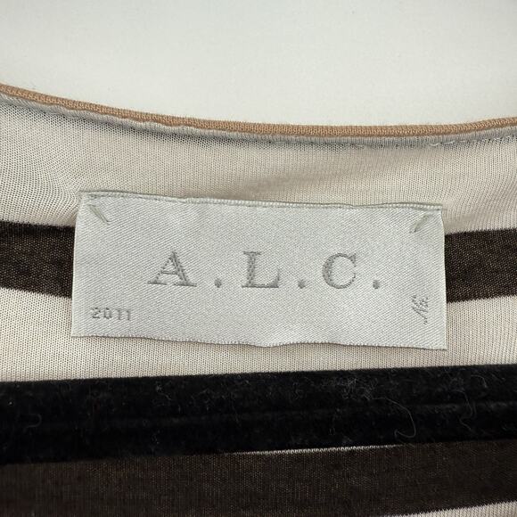 A.L.C. Reversible Stripe Baxter Jersey Dress Small 2011 Bodycon Sexy Statement - Picture 10 of 10